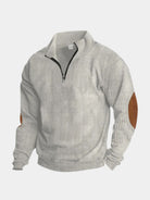 Pullover in velluto a coste con collo alto e zip corta - Aurelio Club