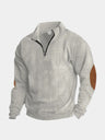 Pullover in velluto a coste con collo alto e zip corta - Aurelio Club