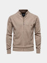 Cardigan in misto cotone a trecce e coste con zip - Aurelio Club