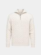 Pullover a trecce con zip al collo - Aurelio Club