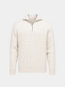 Pullover a trecce con zip al collo - Aurelio Club