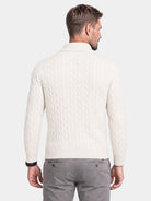 Pullover a trecce con zip al collo - Aurelio Club