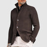 Cardigan uomo in maglia con collo alto e bottoni
