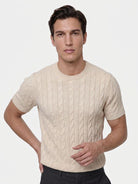 T-shirt in misto cotone con motivo a losanghe - Aurelio Club