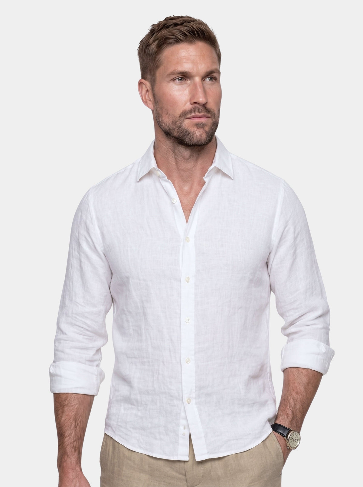 Camicia estiva Reverie in lino a maniche lunghe - Aurelio Club