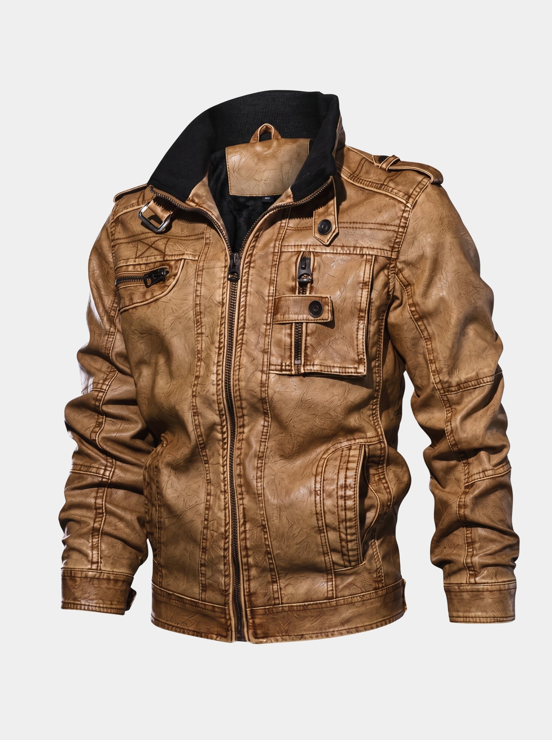 Giacca Rogue in pelle con tasche - Aurelio Club