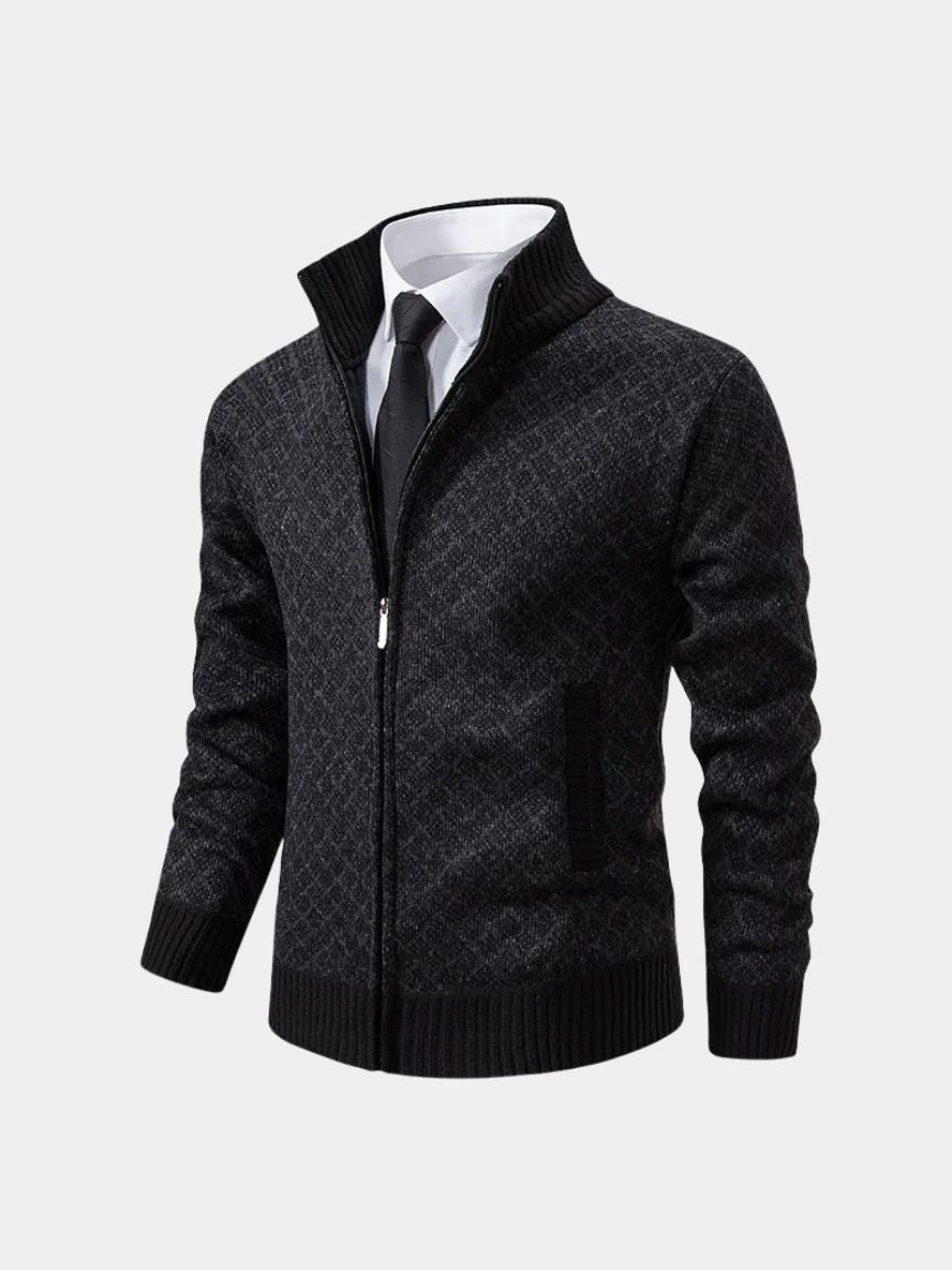 Cardigan jacquard con bottoni - Aurelio Club