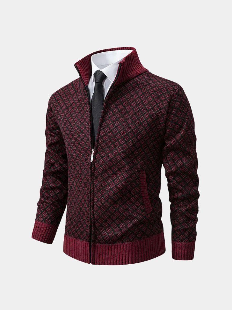 Cardigan jacquard con bottoni - Aurelio Club
