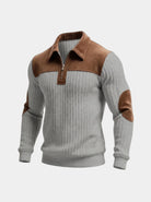 Pullover Camborne con mezza zip e toppe ai gomiti - Aurelio Club