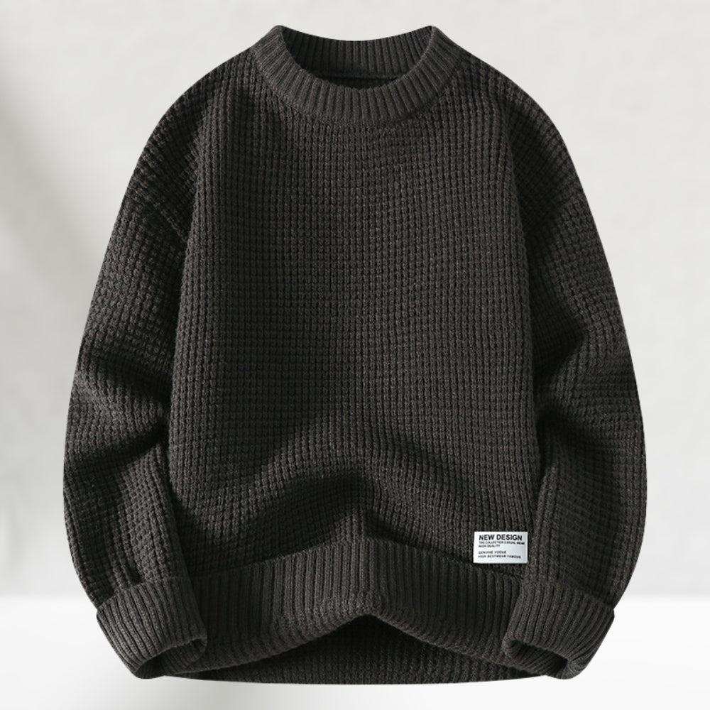 Pullover uomo girocollo a nido d’ape