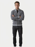 Cardigan jacquard con bottoni - Aurelio Club