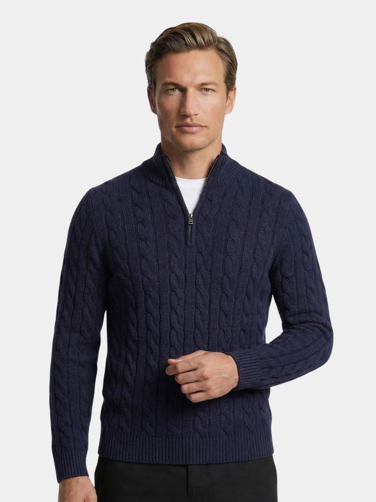 Completo Oxford con cardigan, pantaloni e mocassini - Aurelio Club