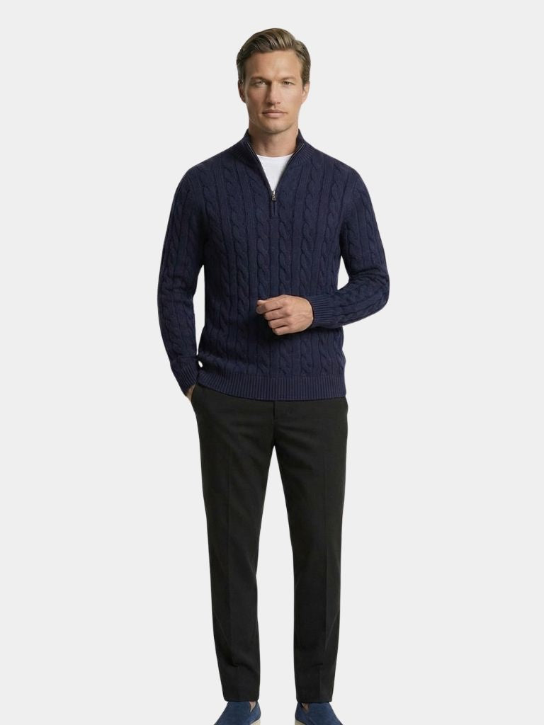 Completo Oxford con cardigan, pantaloni e mocassini - Aurelio Club