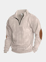 Pullover in velluto a coste con collo alto e zip corta - Aurelio Club