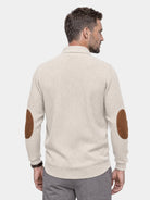Pullover in velluto a coste con collo alto e zip corta - Aurelio Club