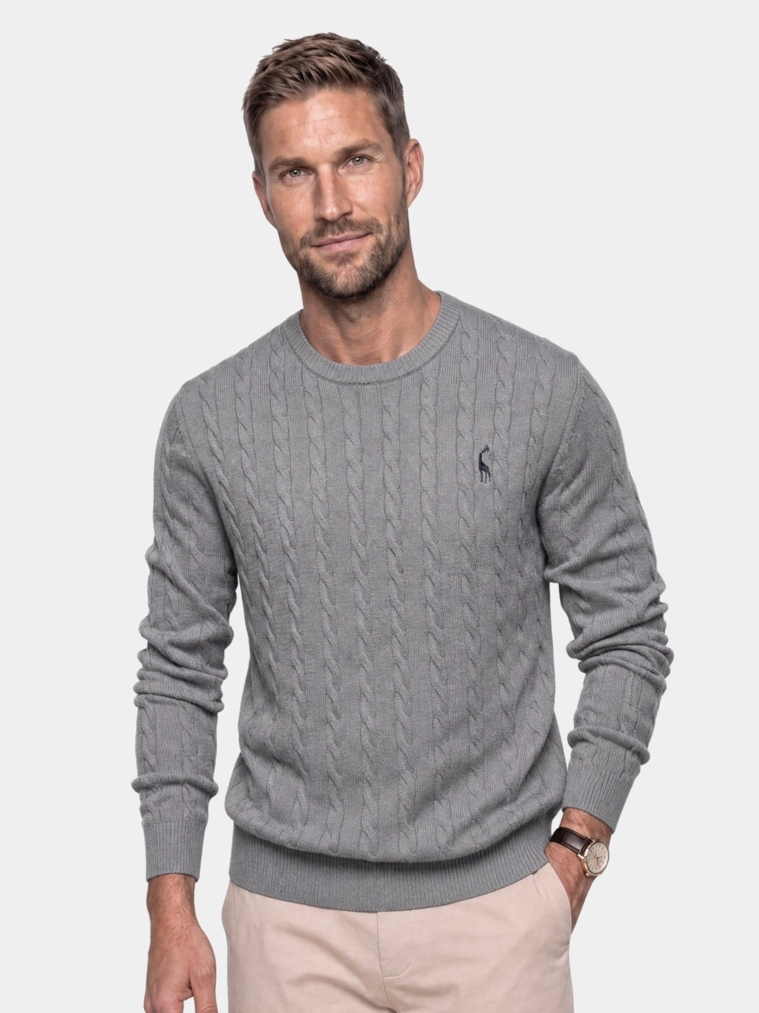 Pullover girocollo in misto cotone - Aurelio Club