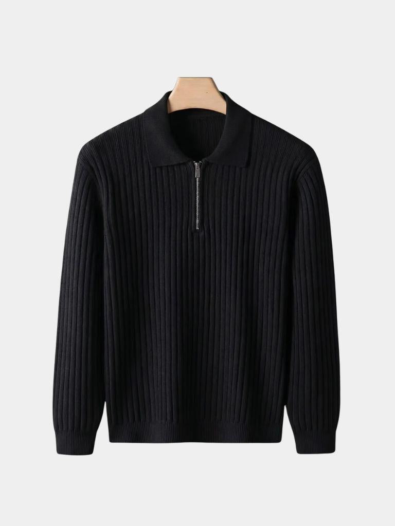 Polo a maniche lunghe con zip corta - Aurelio Club