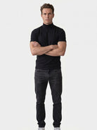 T-shirt a collo alto in tinta unita - Aurelio Club