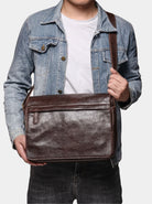 Borsa messenger in pelle - Aurelio Club