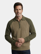 Pullover con maniche raglan e zip corta - Aurelio Club