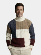 Pullover in maglia con motivo a mosaico - Aurelio Club