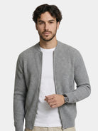 Cardigan Soft in cotone con zip - Aurelio Club