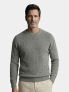 Pullover in lana con motivo a spina di pesce - Aurelio Club