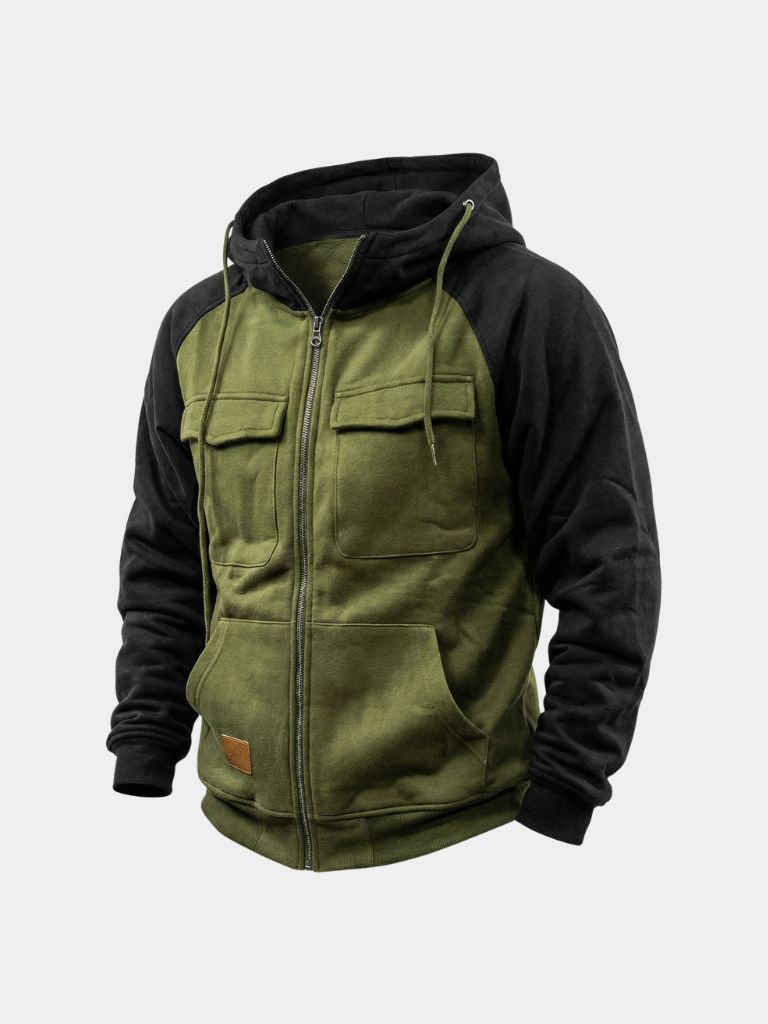 Felpa Cargo Trek con cappuccio e zip - Aurelio Club