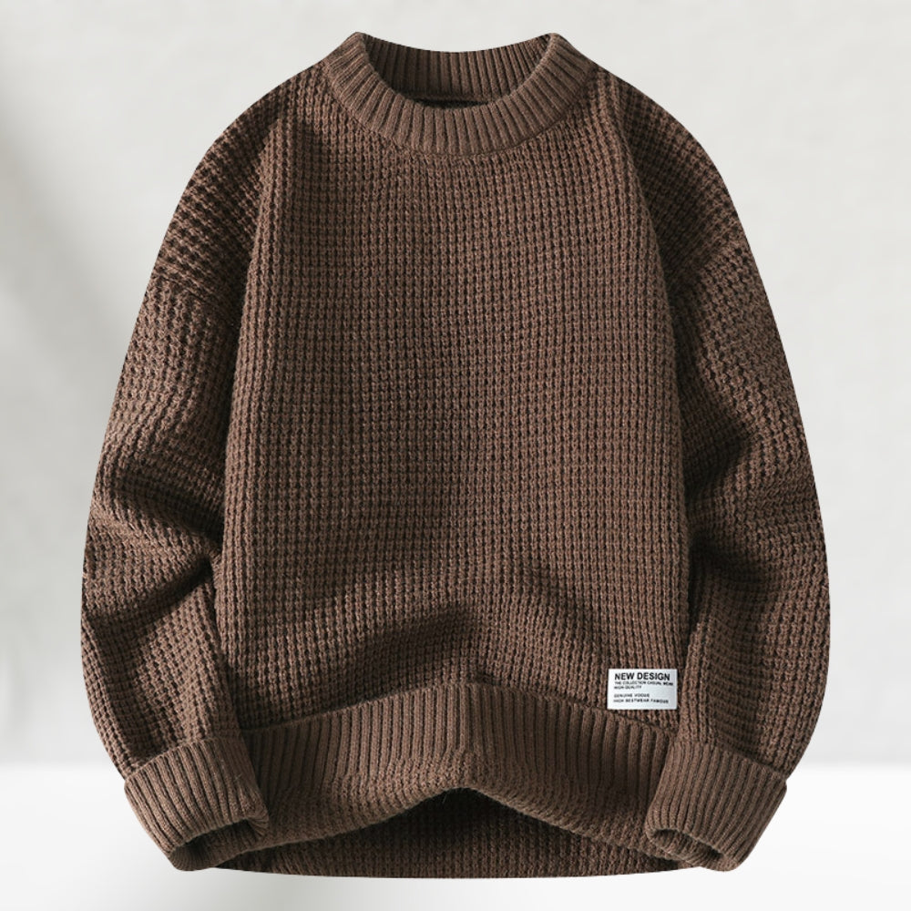 Pullover uomo girocollo a nido d’ape