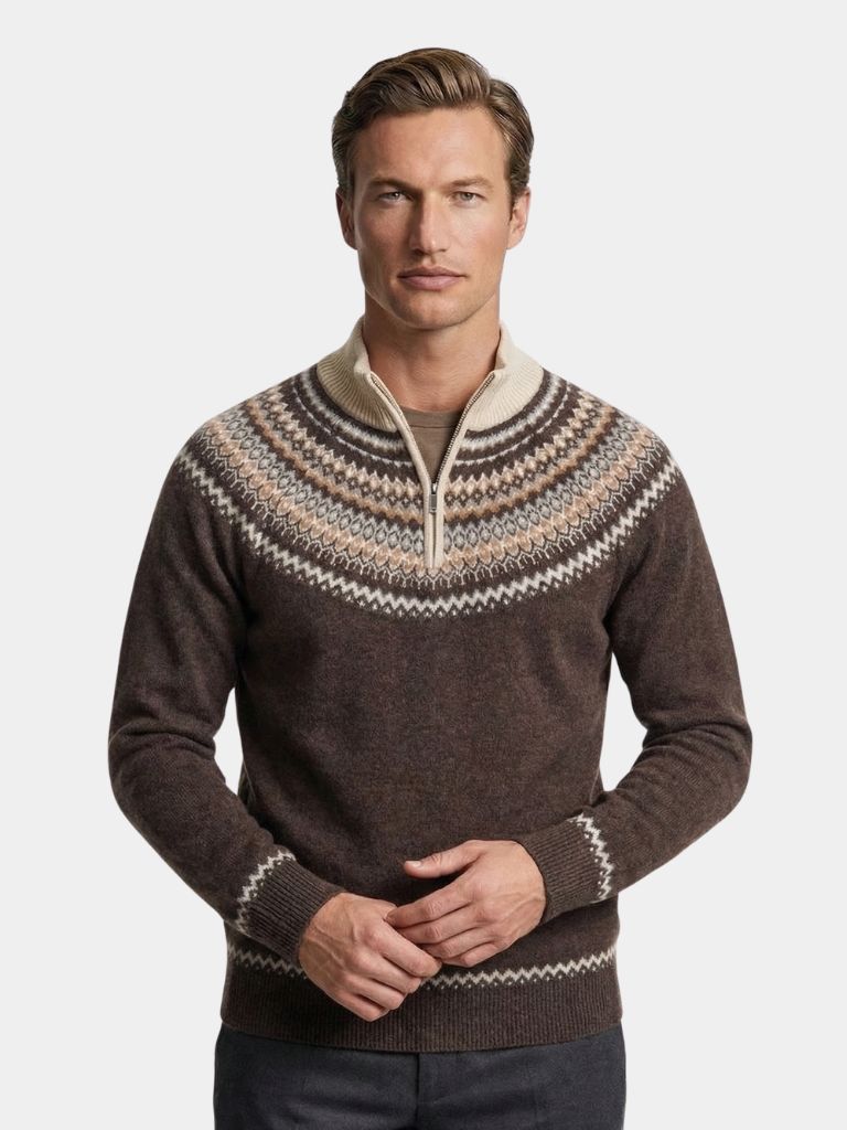 Pullover Valenbourg con motivo nordico - Aurelio Club