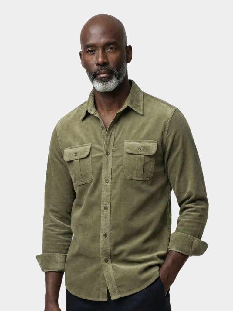 Camicia a maniche lunghe con tasche sul petto - Aurelio Club
