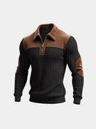 Pullover Camborne con mezza zip e toppe ai gomiti - Aurelio Club