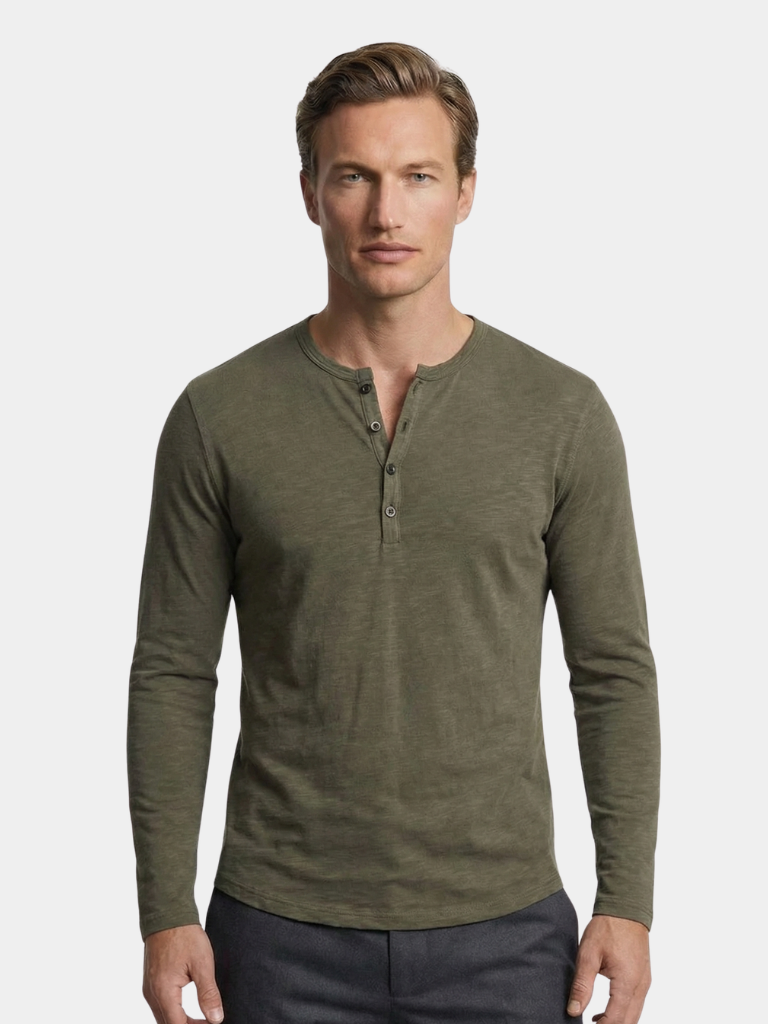 Maglia serafino a maniche lunghe Essential - Aurelio Club