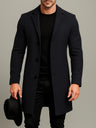 Cappotto uomo lungo con revers e bottoni