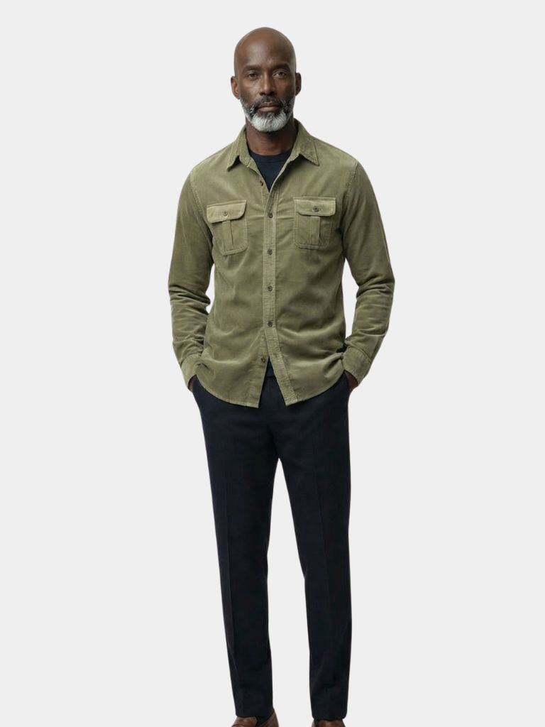 Camicia a maniche lunghe con tasche sul petto - Aurelio Club