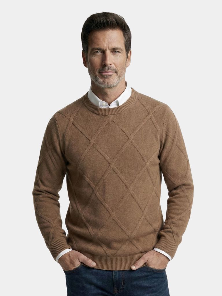 Pullover girocollo in cashmere a rombi Blanchet - Aurelio Club