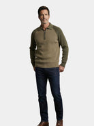 Pullover con maniche raglan e zip corta - Aurelio Club