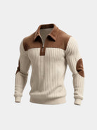 Pullover Camborne con mezza zip e toppe ai gomiti - Aurelio Club