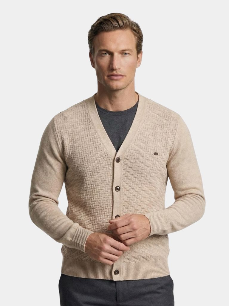 Cardigan in maglia con scollo a V - Aurelio Club