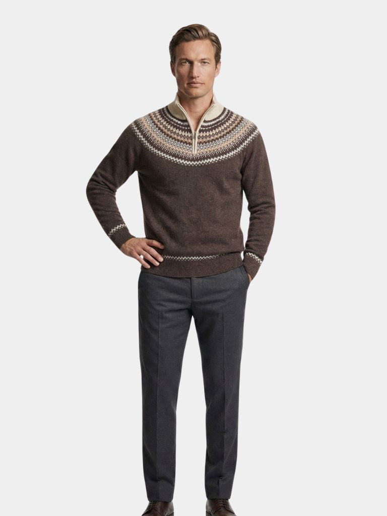 Pullover Valenbourg con motivo nordico - Aurelio Club