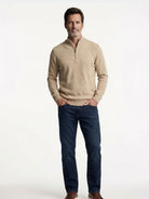 Pullover in lana merino con mezza zip - Aurelio Club
