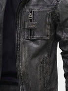 Giacca Rogue in pelle con tasche - Aurelio Club