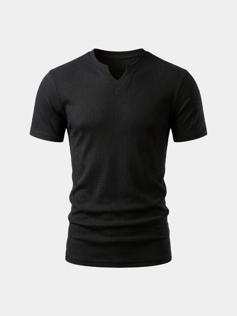 T-shirt aderente a coste in misto cotone - Aurelio Club