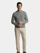 Pullover in lana con motivo a spina di pesce - Aurelio Club