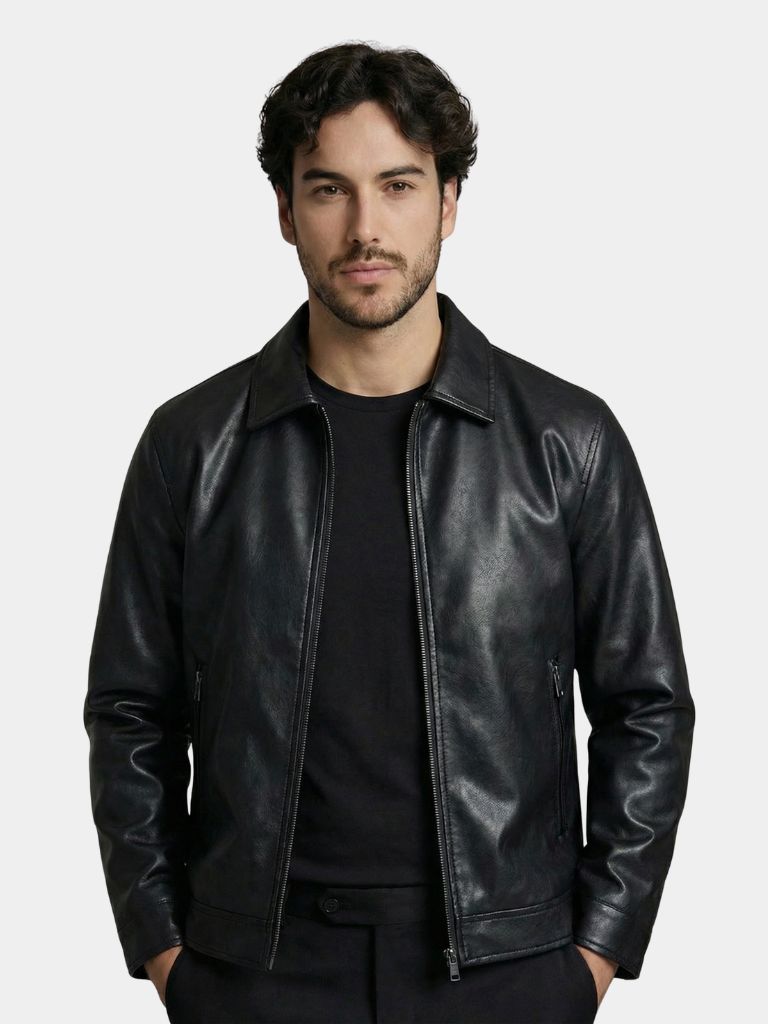 Giacca Denver in similpelle con zip - Aurelio Club