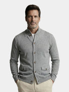 Cardigan in misto cotone con collo alto - Aurelio Club