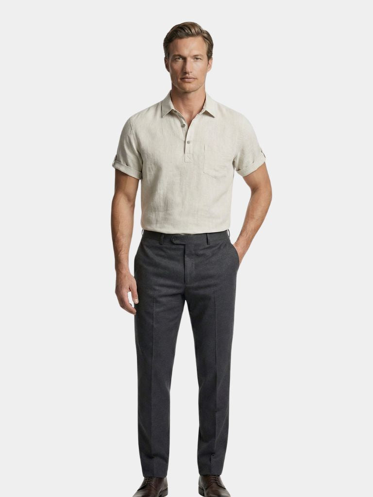 Polo Essential in lino a maniche corte - Aurelio Club