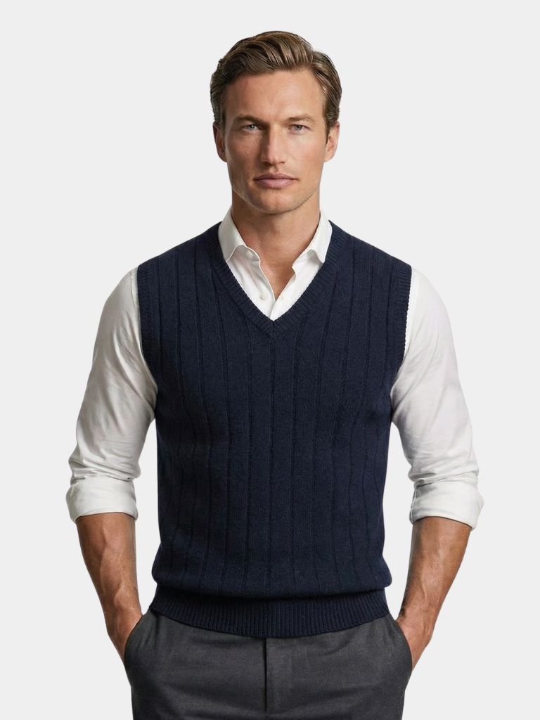 Gilet in lana con scollo a V - Aurelio Club