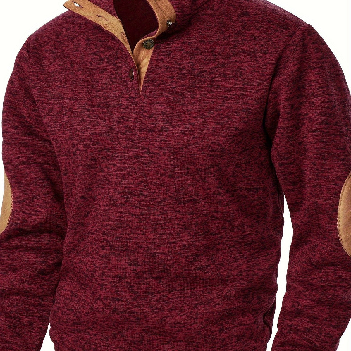 Pullover uomo a collo alto con bottoni