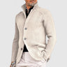 Cardigan uomo in maglia con collo alto e bottoni